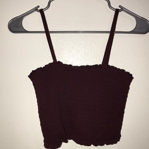 Wild Fable Smocked Cropped Tank Top